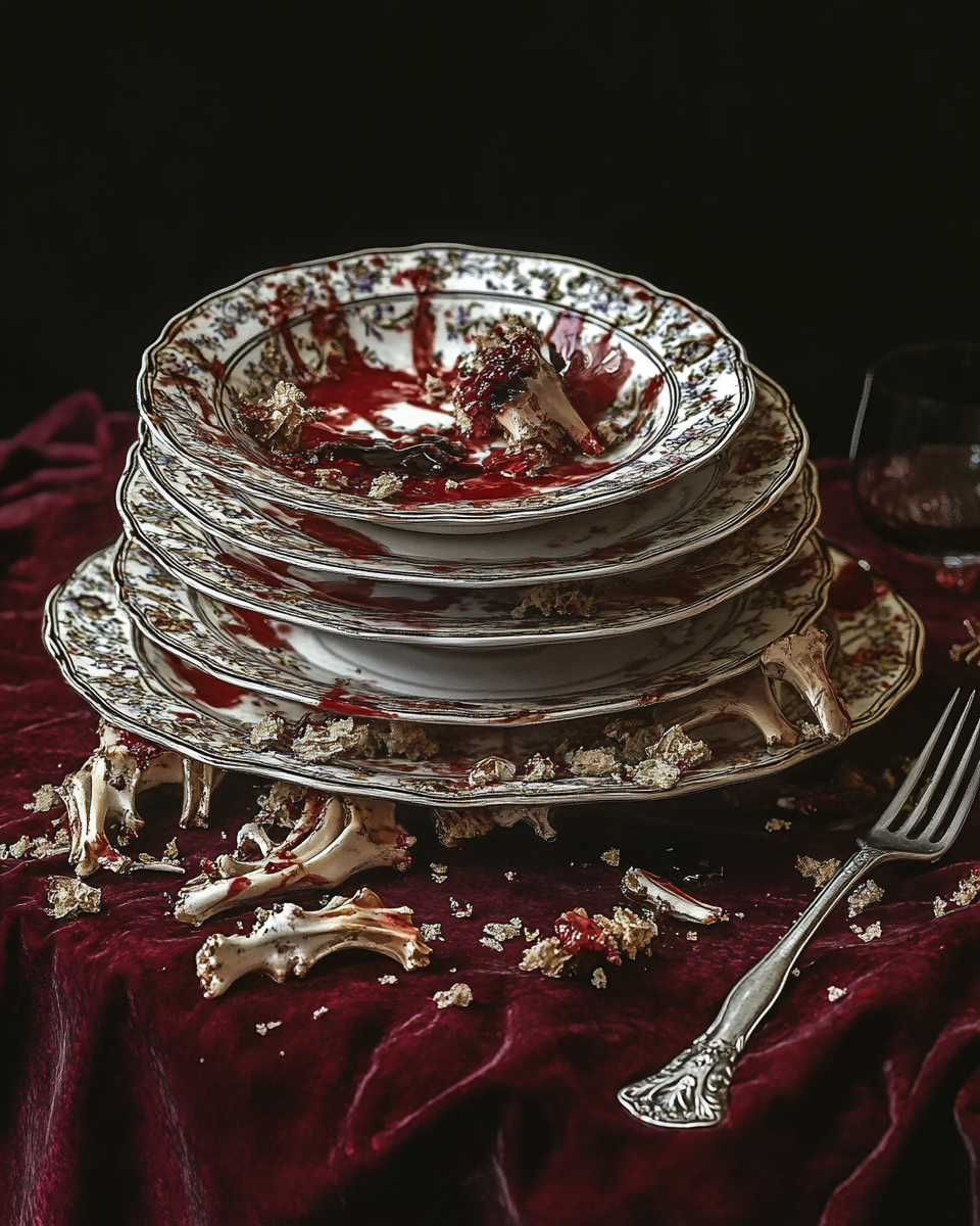 Vanitas — bloody bone china